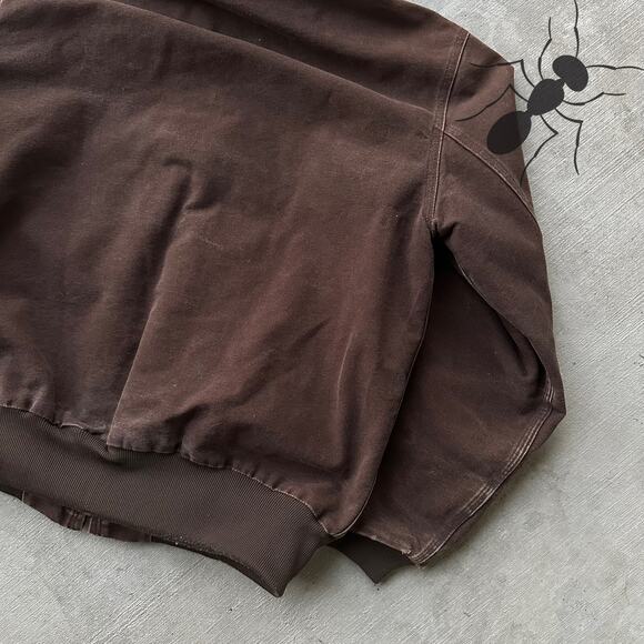 Vintage Y2K Carhartt J158 DKB brown hooded work wear jacket - Picture 8 of 8